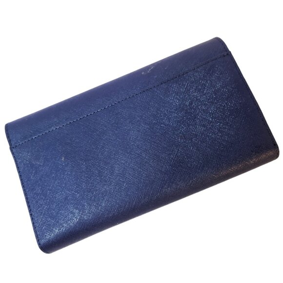 Kate Spade NY Mikas Pond Phoenix Trifold Leather Travel Wallet Oceanic Blue NEW - Picture 9 of 11